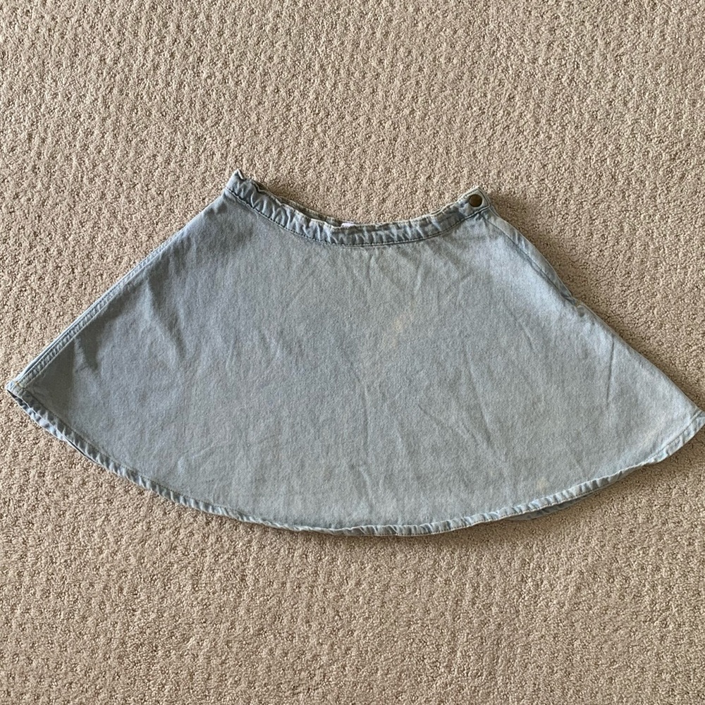 American Apparel Light Wash Circle Skirt